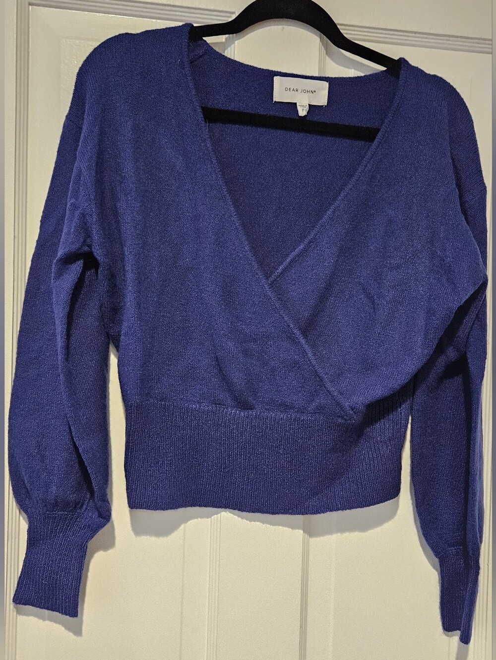 Dear John Women's Crossover V-Neck Sweater - Royal Blue